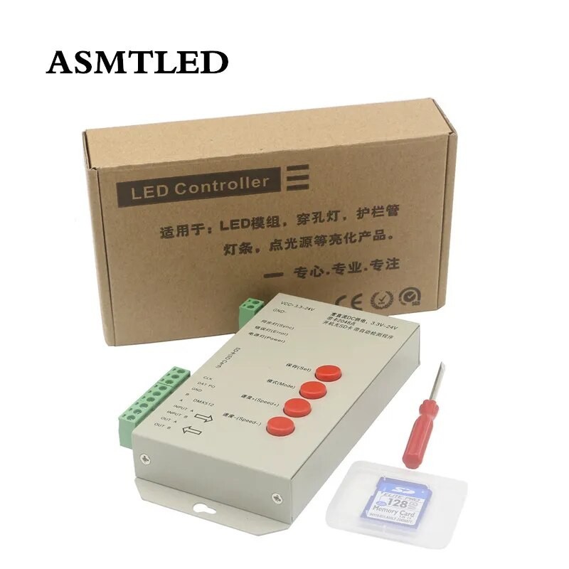 T-1000S RGB full color Controller 256G SD Card T1000S Pixels Controller