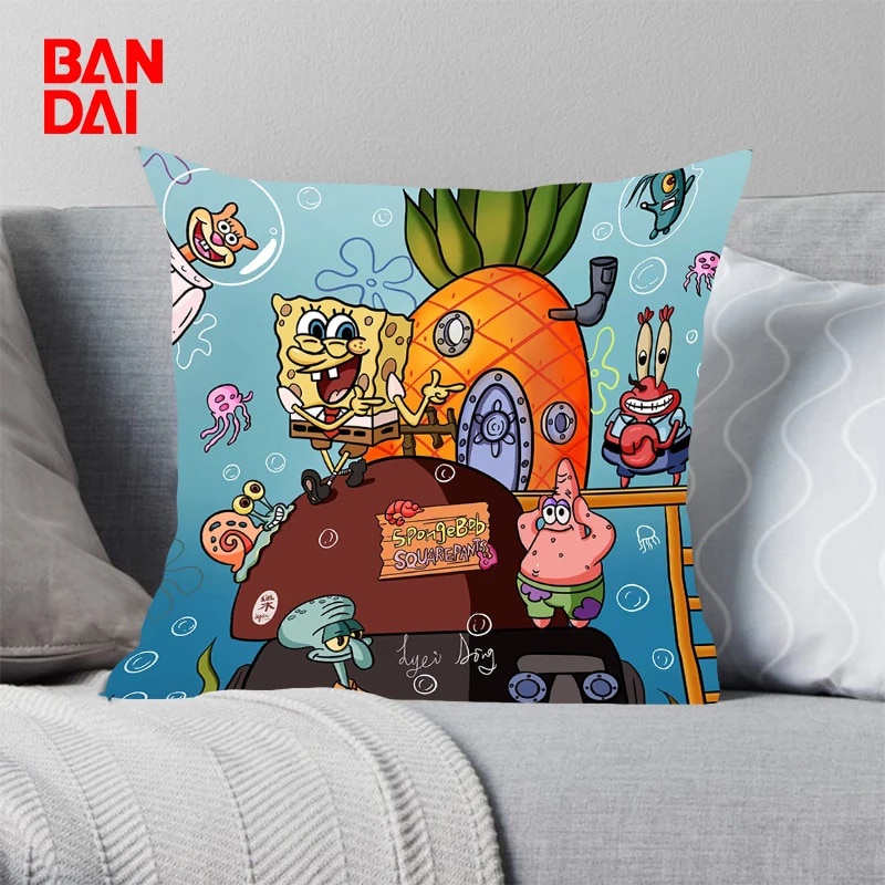 ★Decorative Pillows for Bed Spongebob Squarepants Pillow Cover Car Sofa