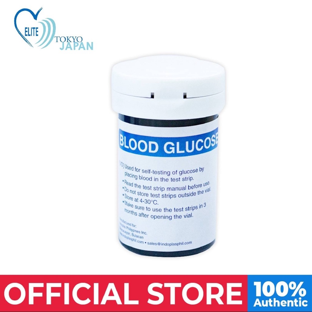 Indoplas Elite IGS102 Blood Glucose Meter Test Strips 50