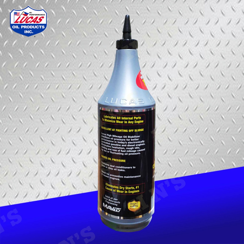 Lucas High Mileage Oil Stabilizer 1 Quart ( 946ml ) | Shopee Philippines