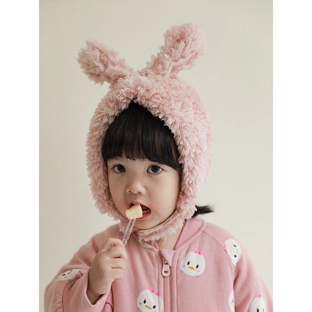 487 Children s Clothing Winter Warm Plus Velvet Hat Girl Earmuffs Cute