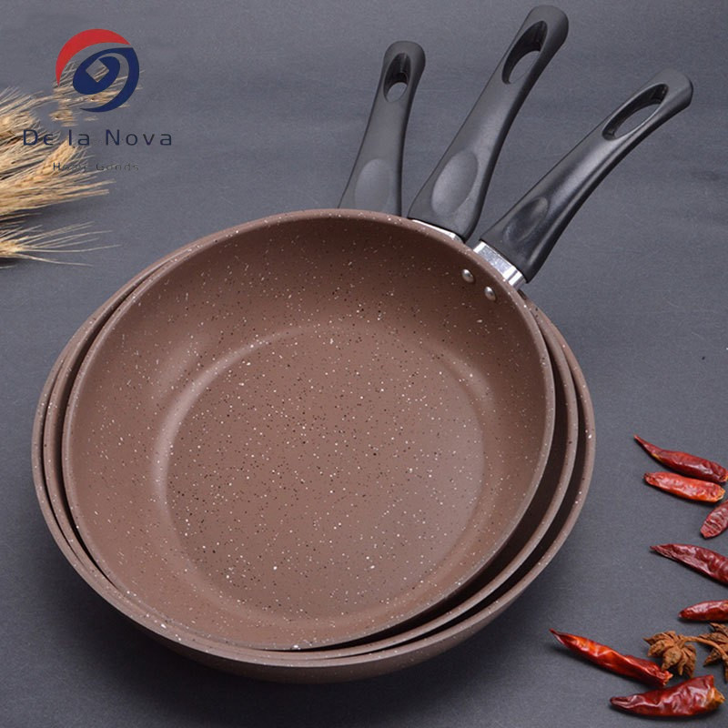 DELANOVA Nonstick Pan 20cm/24cm/28cm Fresh Kitchen PreSeasoned Cast