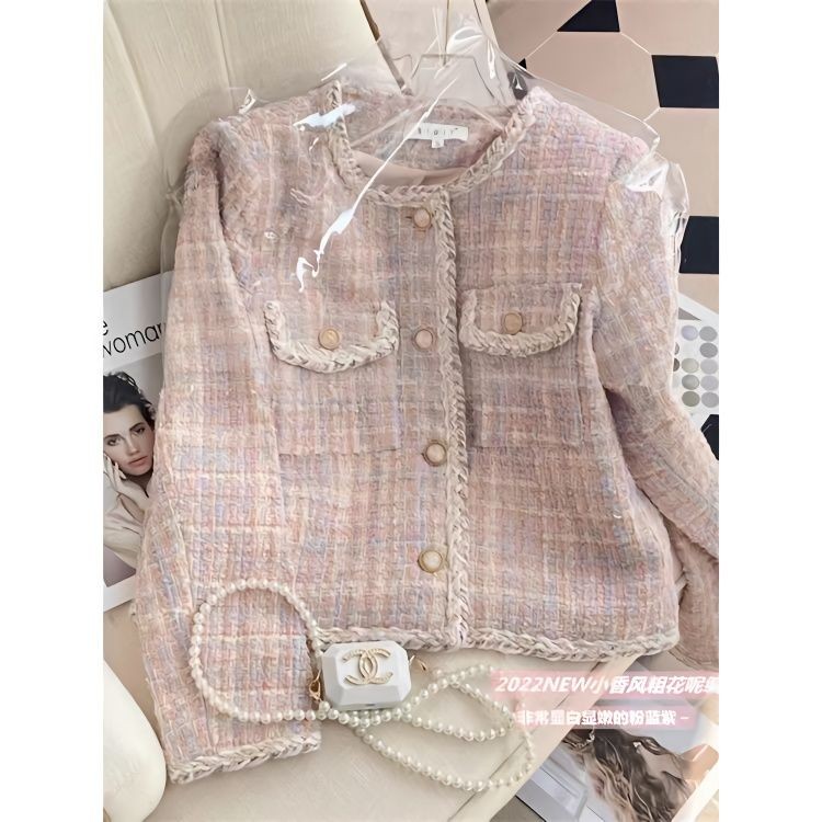 Hita Fashion Short Tweed French Korean Jacket Shopee Philippines