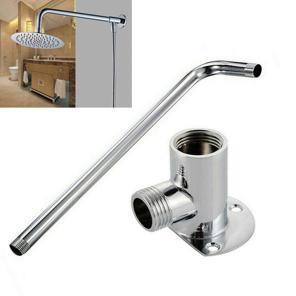 Stainless Steel Shower Arm Bottom Hose Wall Mounted Shower Head