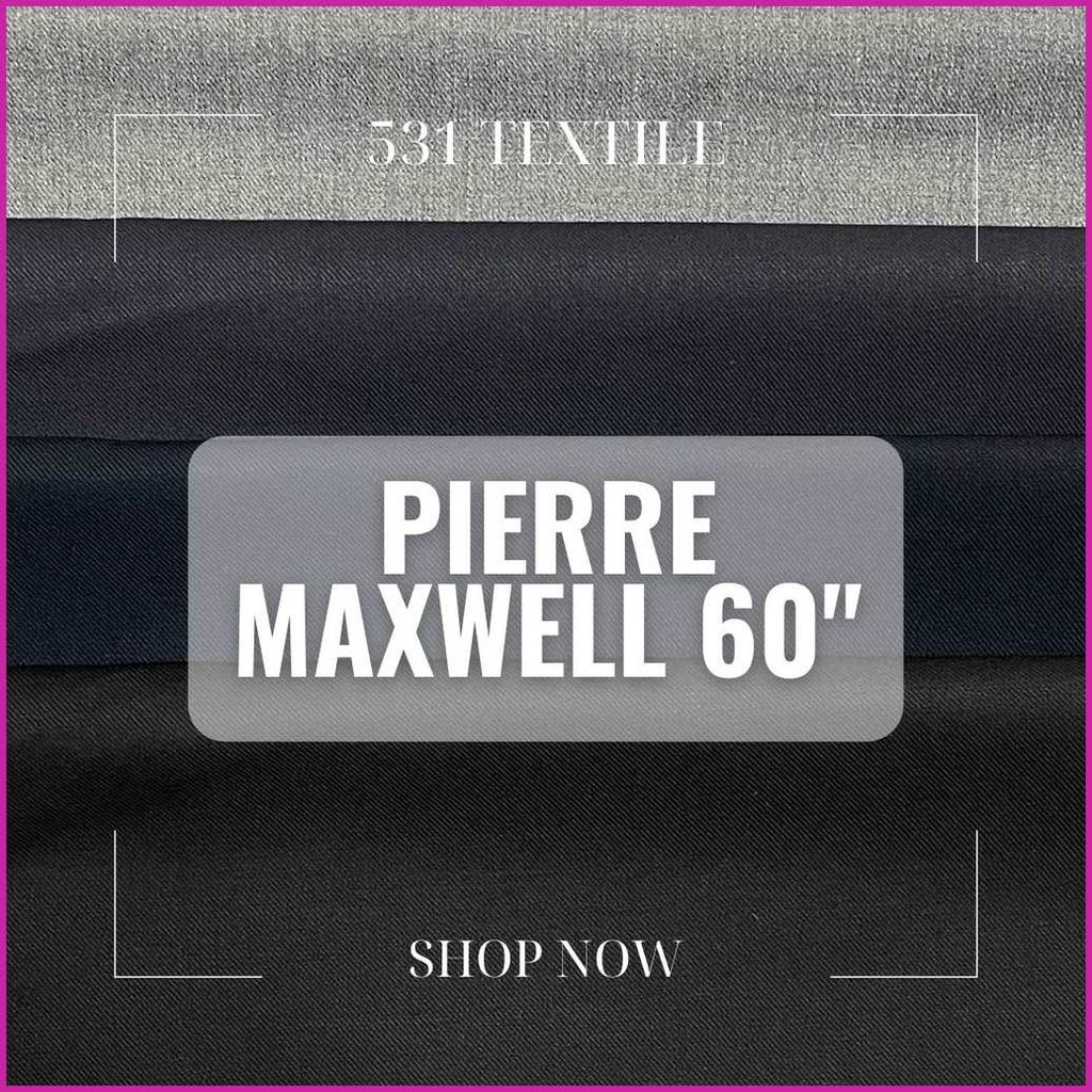 PIERREi&MAXWELLh+GOKb+ACdv+CASHMERE Rd+WOOL SUITING FABRIC / TELA
