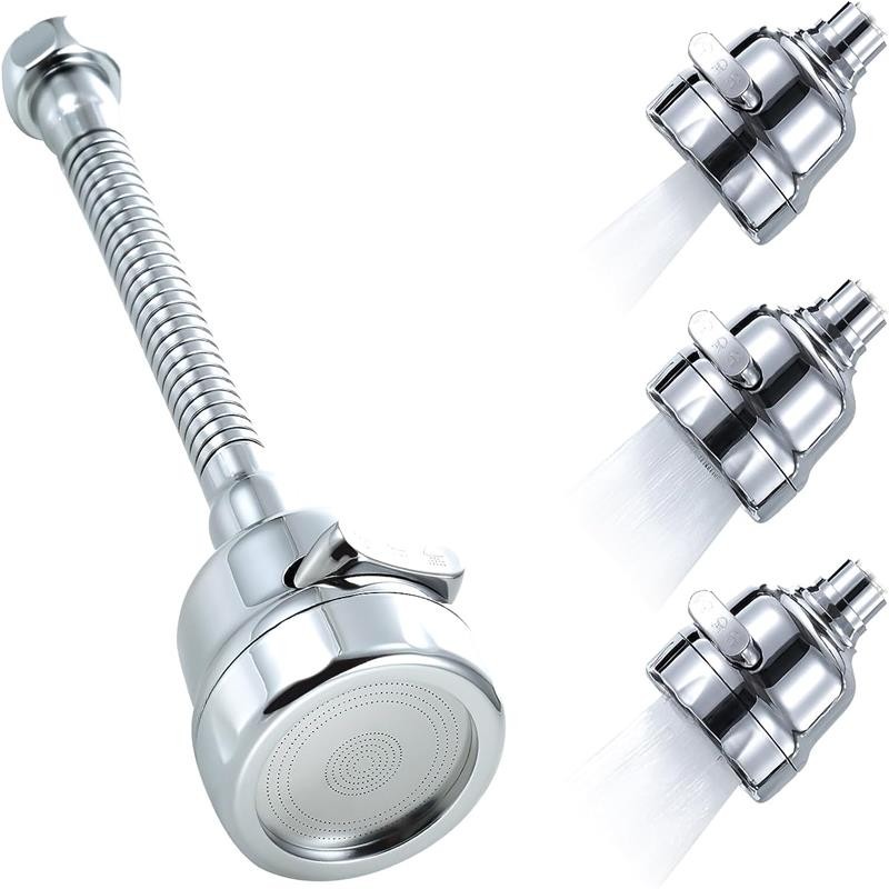 Faucet Extender Kitchen 2/3 Mode Pressurized Shower Head Water Saver