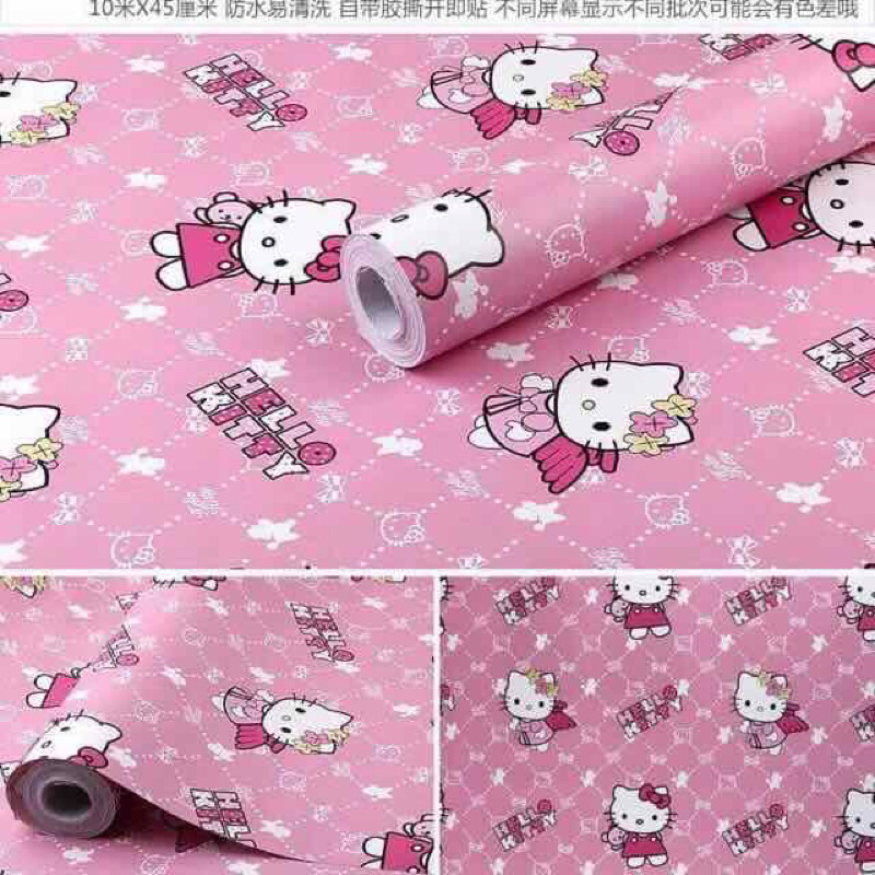 LJC Hello kitty Wallpaper sticker 45 cm X10meters Shopee Philippines