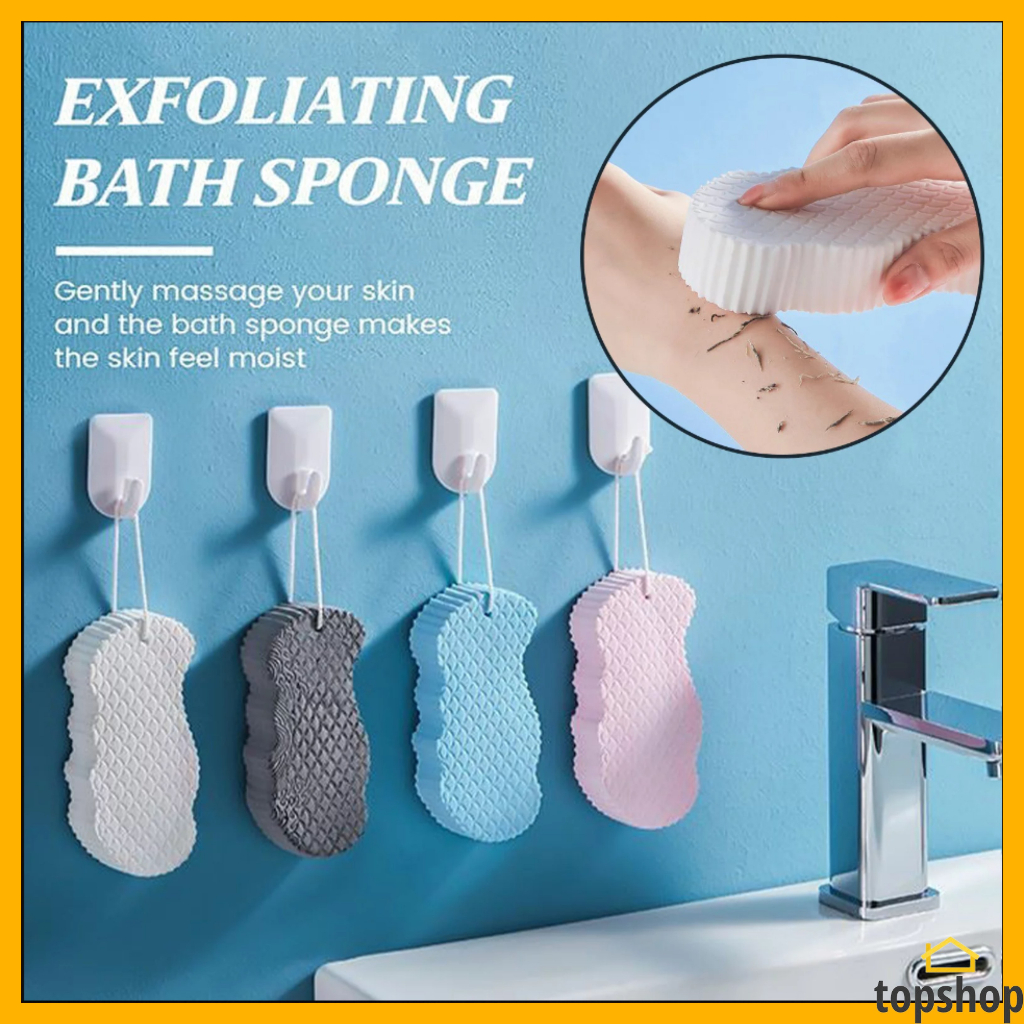 Exfoliate Soft Sponge Body Scrubber for Baby Adults Bath Scrub