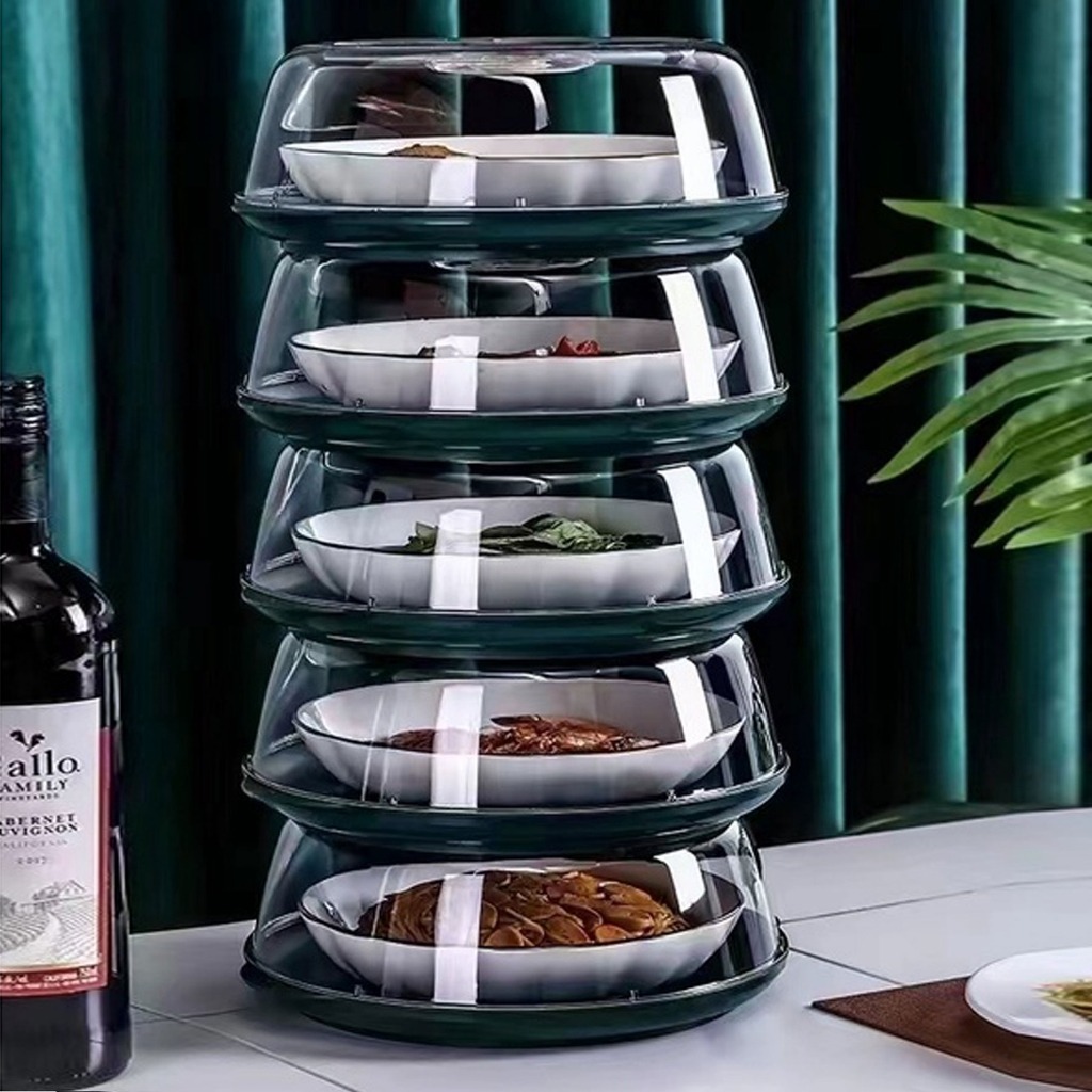 5 Layer Food Protector Stackable Food Cover Insectproof Shopee