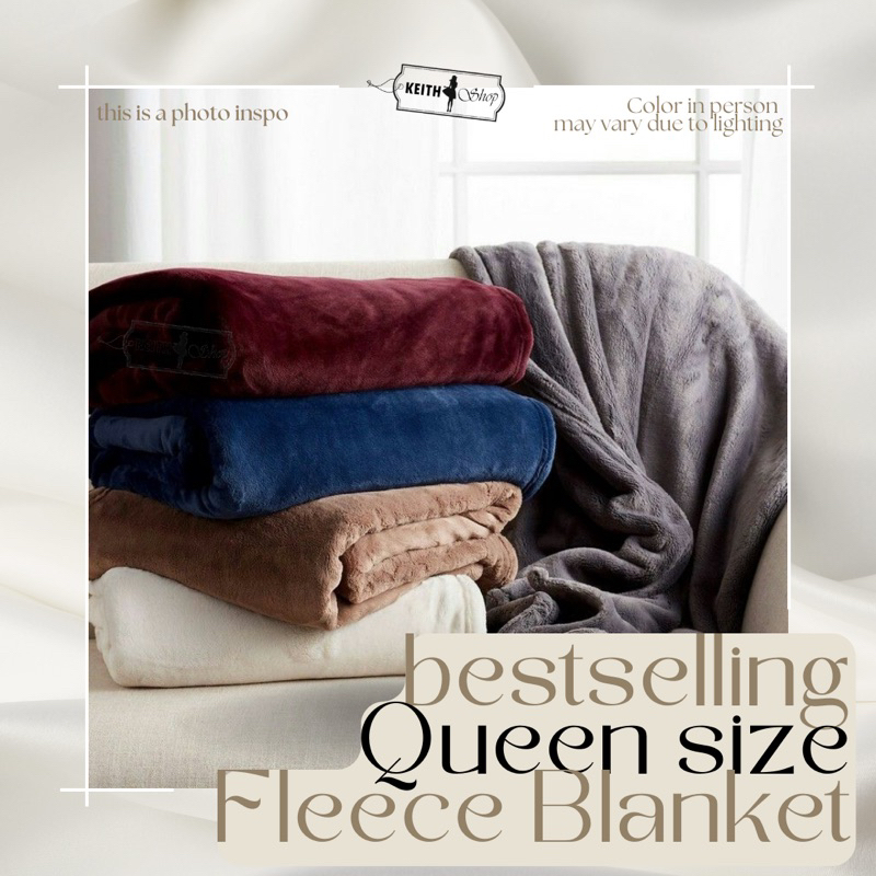 KEITH Shop Queen Sized Fleece Blanket Shopee Philippines