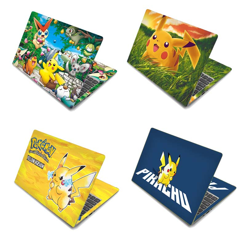 Pokemon Pikachu Cover Laptop Stickers Skins 2pcs 14" 15.6" Anime