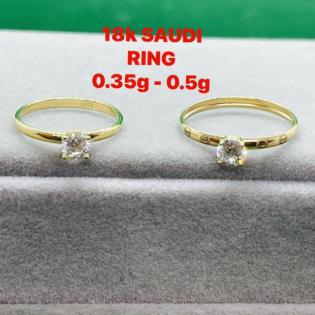 18k SAUDI GOLD LIGHTWEIGHT ENGAGEMENT RING Shopee Philippines
