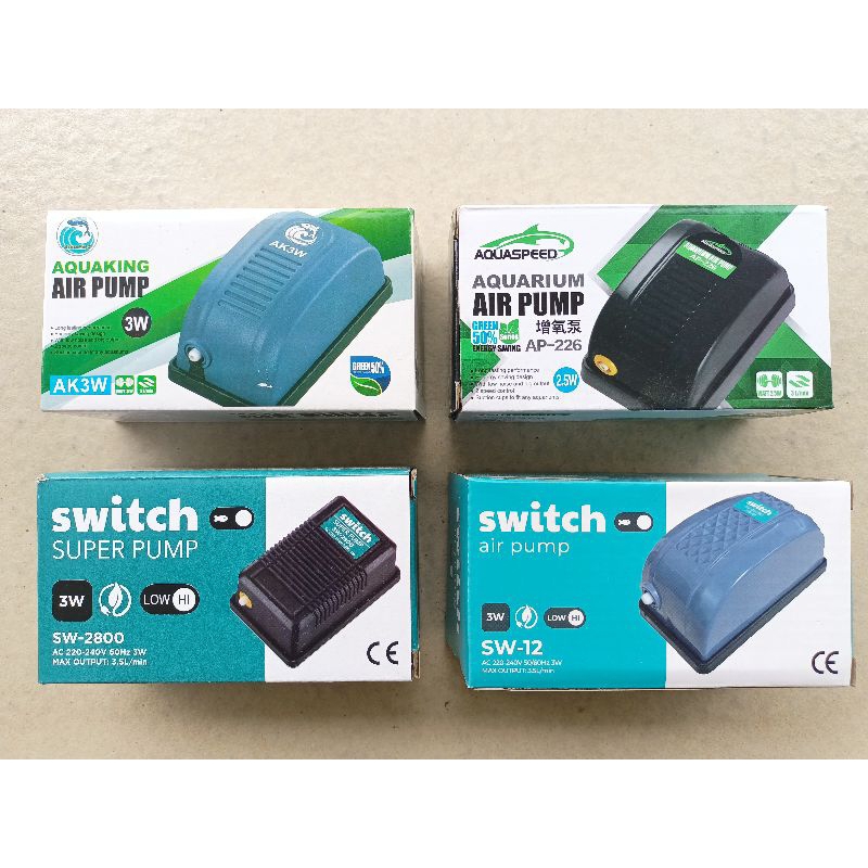 Aquarium Airpump Aquaspeed AP226 I Switch SW12 Switch SW8000 Super