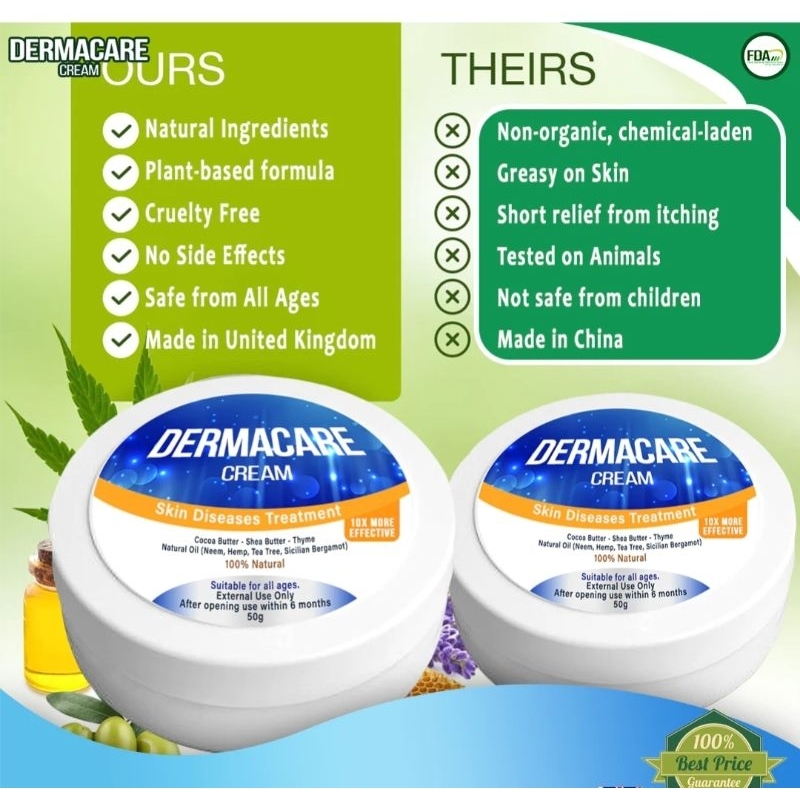 DERMACARE CREAM Eczema Skin Cream Chinese Herbal Compound Eczema Cream