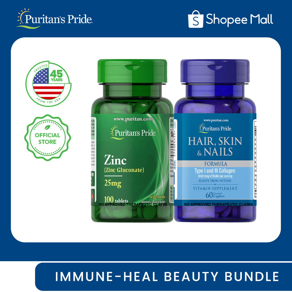 Smooth & Healthy Skin Bundle Zinc Gluconate + Hair Skin Nails Formula