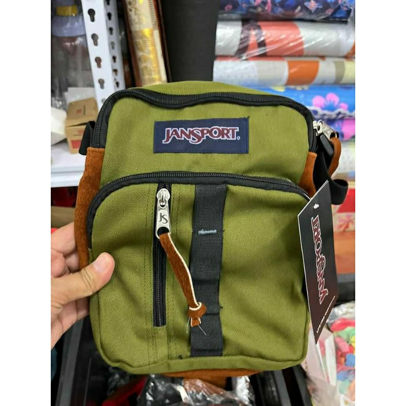 Jansport ghetto sling bag leather bottom Shopee Philippines