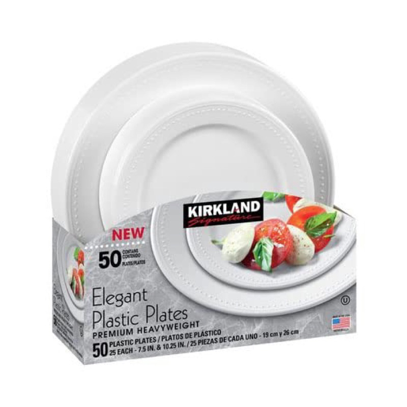 Kirkland Signature Elegant Plastic Plates 50 Pcs Shopee Philippines