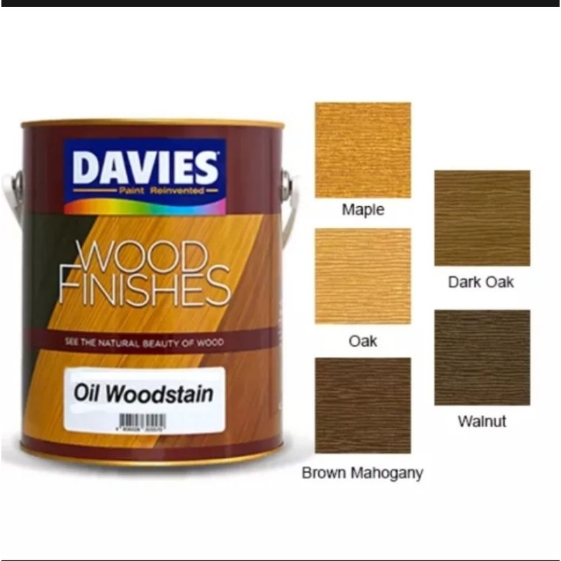 DAVIES Wood Stain. 1 liter. Walnut, Mahogany, dark oak. Shopee