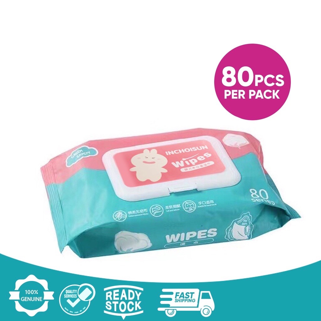 Jks Baby Wipes 80sheets Per Pack convenient portable wipes Shopee
