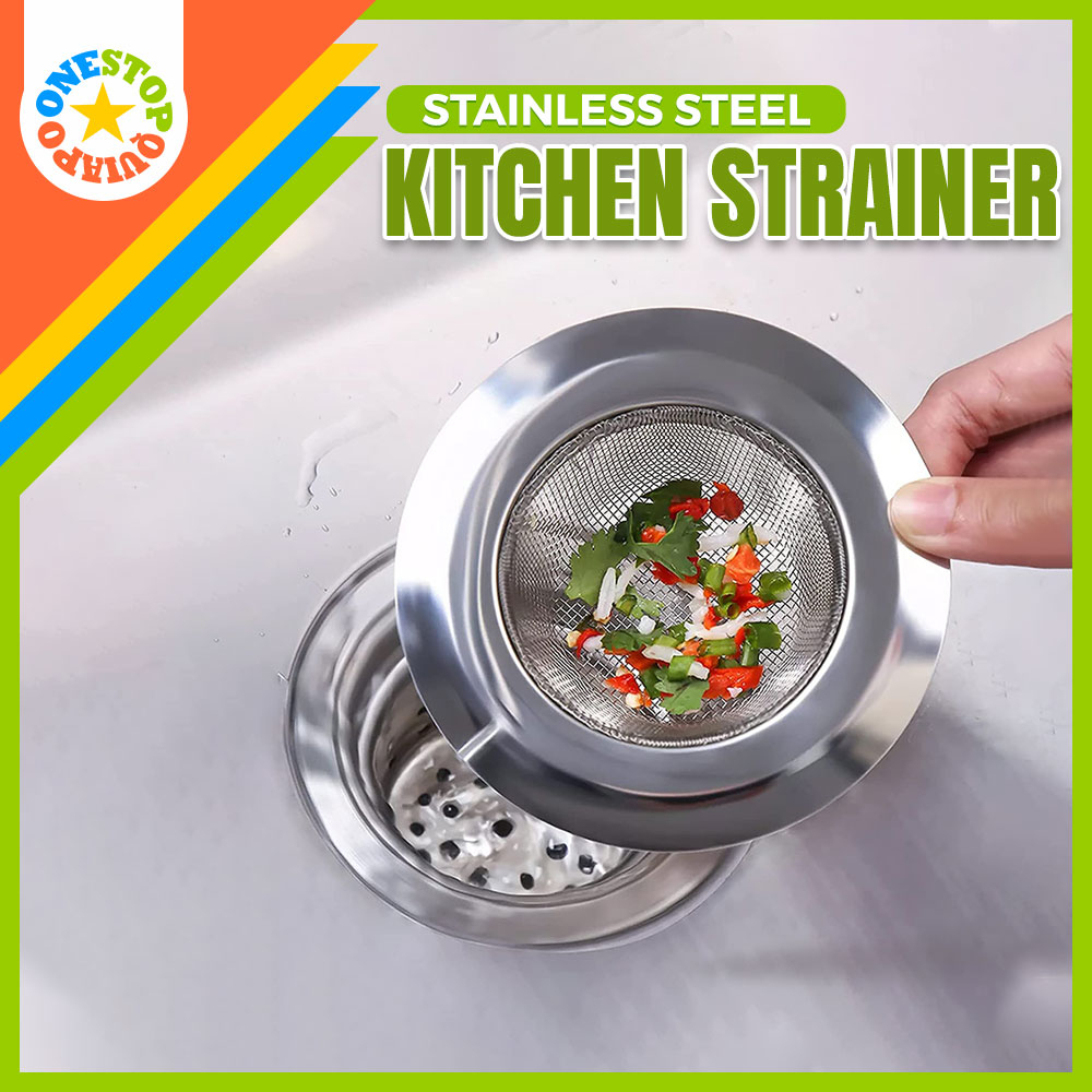 OSQ 11cm High Quality Stainless Steel Filter Kitchen Sink Drainer