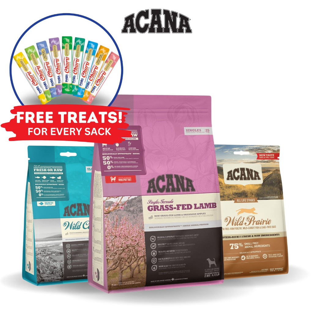 Acana Premium Dog Dry Food All Flavors 340g/2kg for Adult/Puppy, All