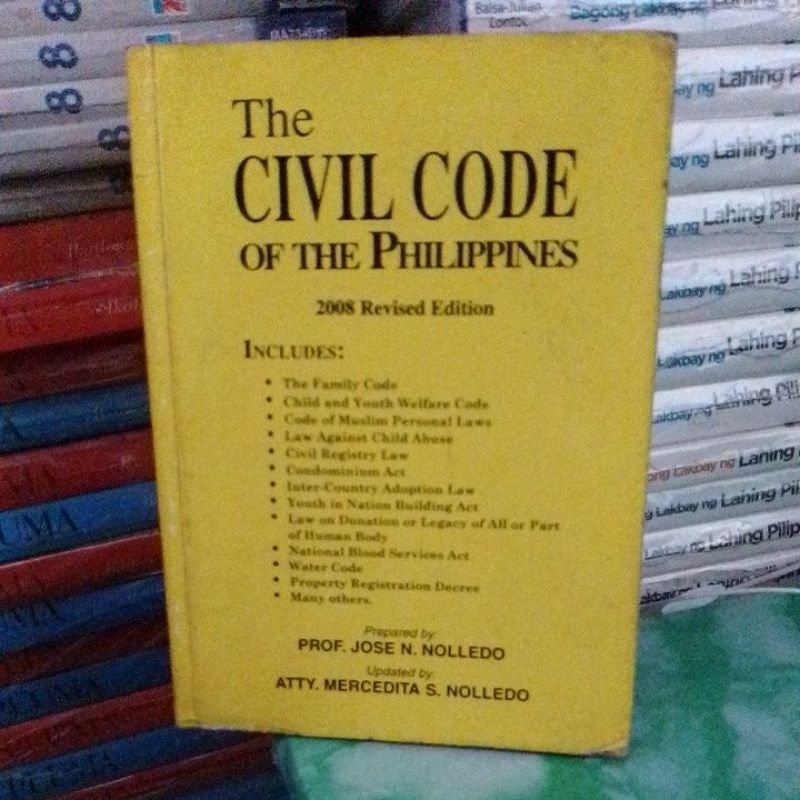 THE CIVIL CODE OF THE PHILIPPINES(SECONDHAND) Shopee Philippines