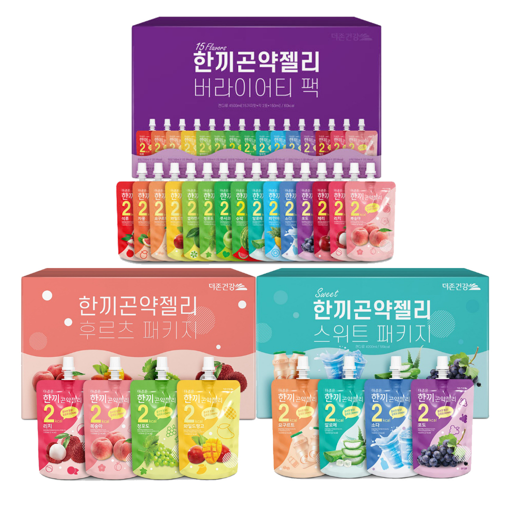 1 BOX 28/30pcs (15/4 Flavors) Korean Konjac Jelly Snack 150ml (2kcal