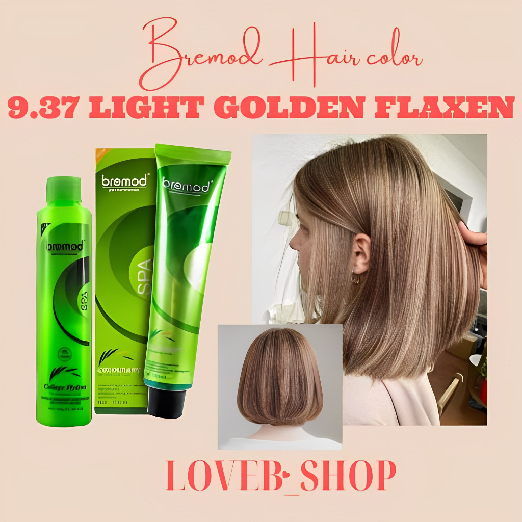BREMOD 9.37 LIGHT GOLDEN FLAXEN HAIR COLOR SET WITH OXIDIZER CREAM 100 ML Shopee Philippines
