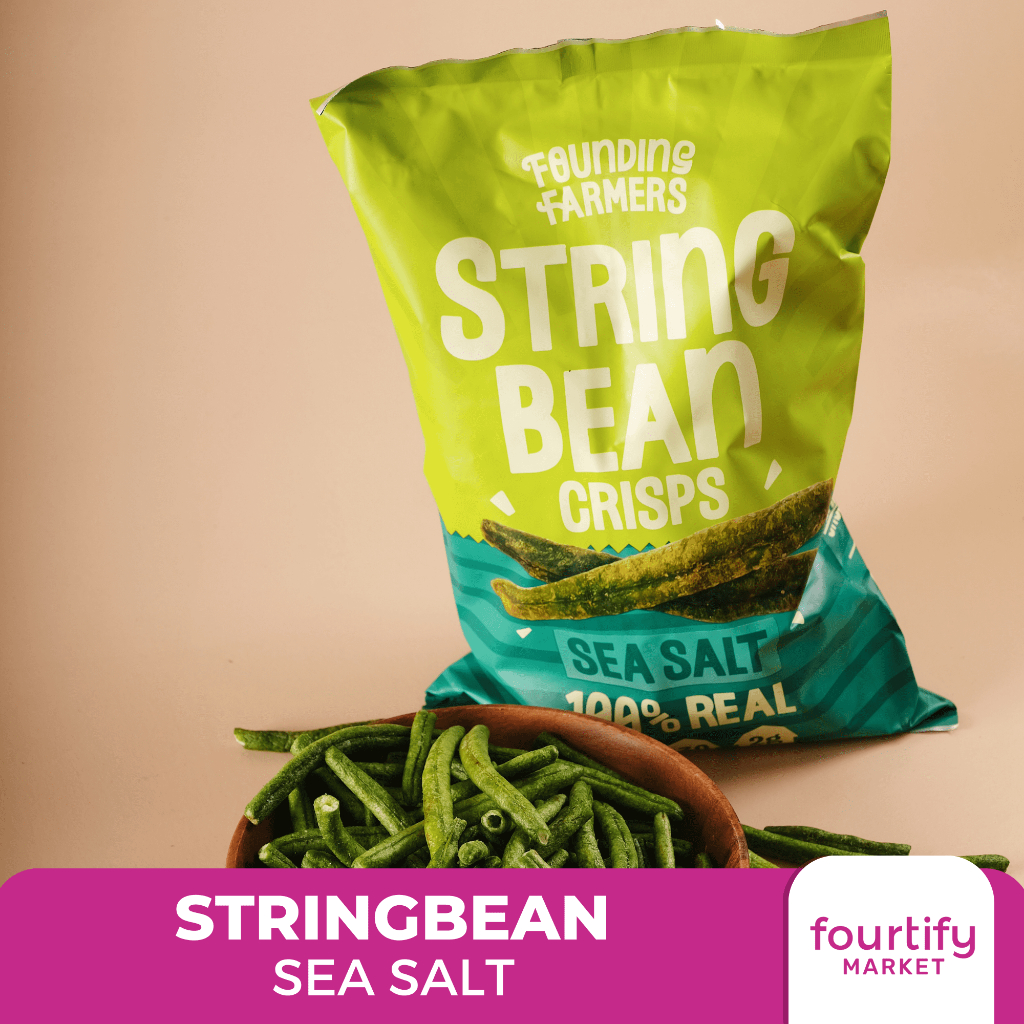 Founding Farmers String Beans Veggie Crisps Sea Salt 65g (Vegan
