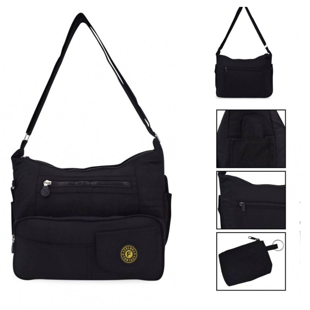 Leervizej Elegant Bag for Women Durable Nylon Sling Crossbody Bag with