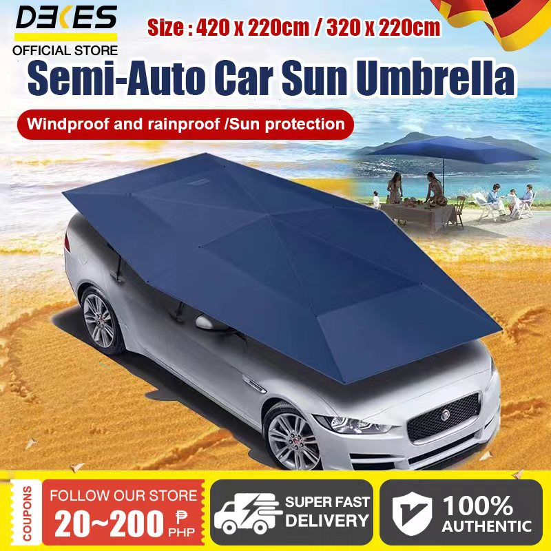 SemiAutomatic Car Sun Shade Umbrella Tent Detachable Multifunctional