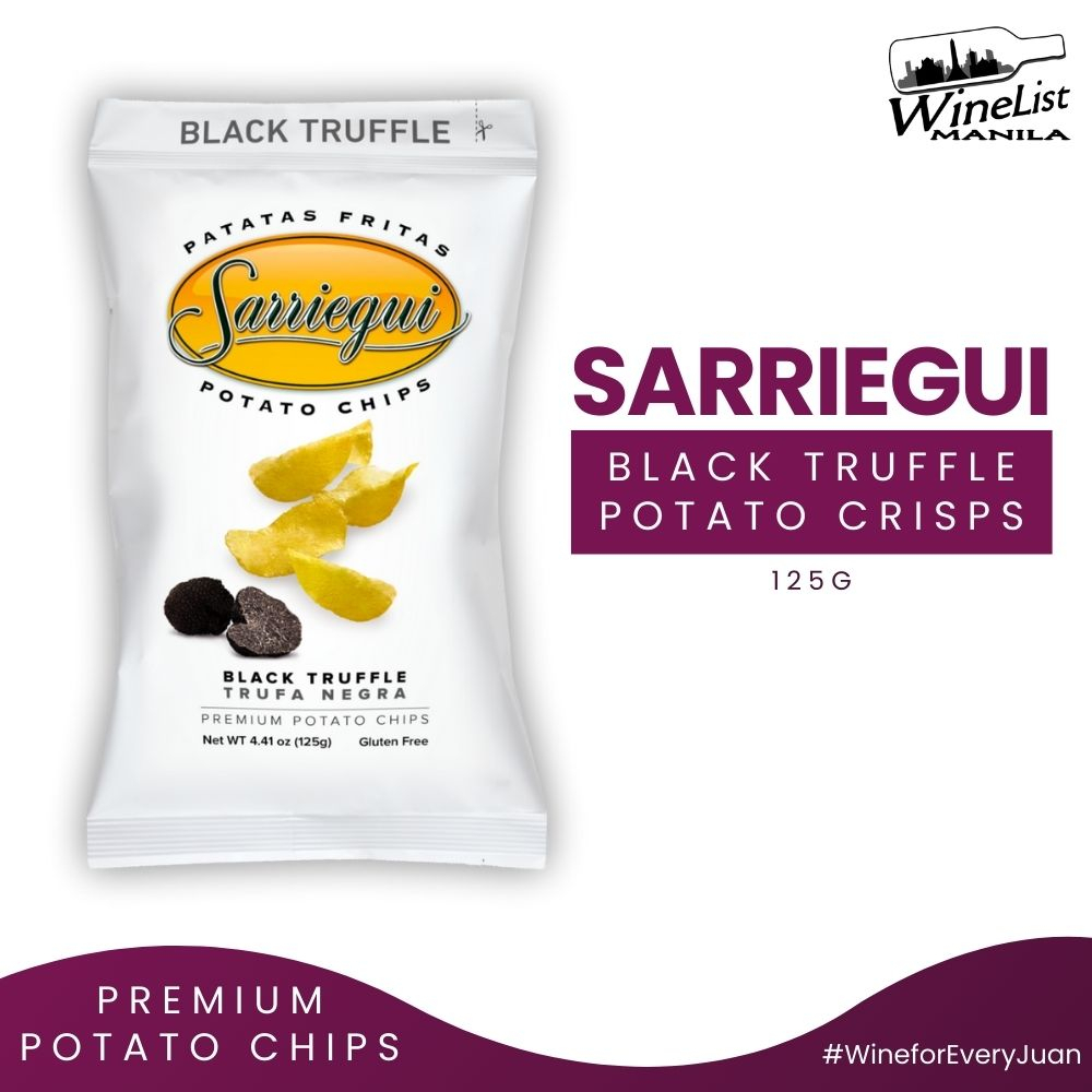 Black Truffle Potato Chips with Extra Virgin Olive Oil Sarriegui 125g / 40g Premium Potato
