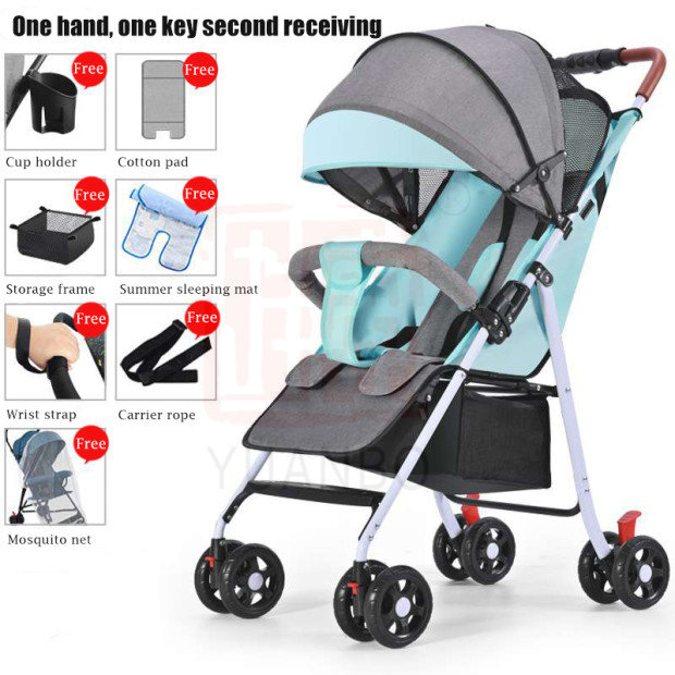 Yuanbo 3 in 1 Light Baby Stroller Foldable Strollers For Baby & Free