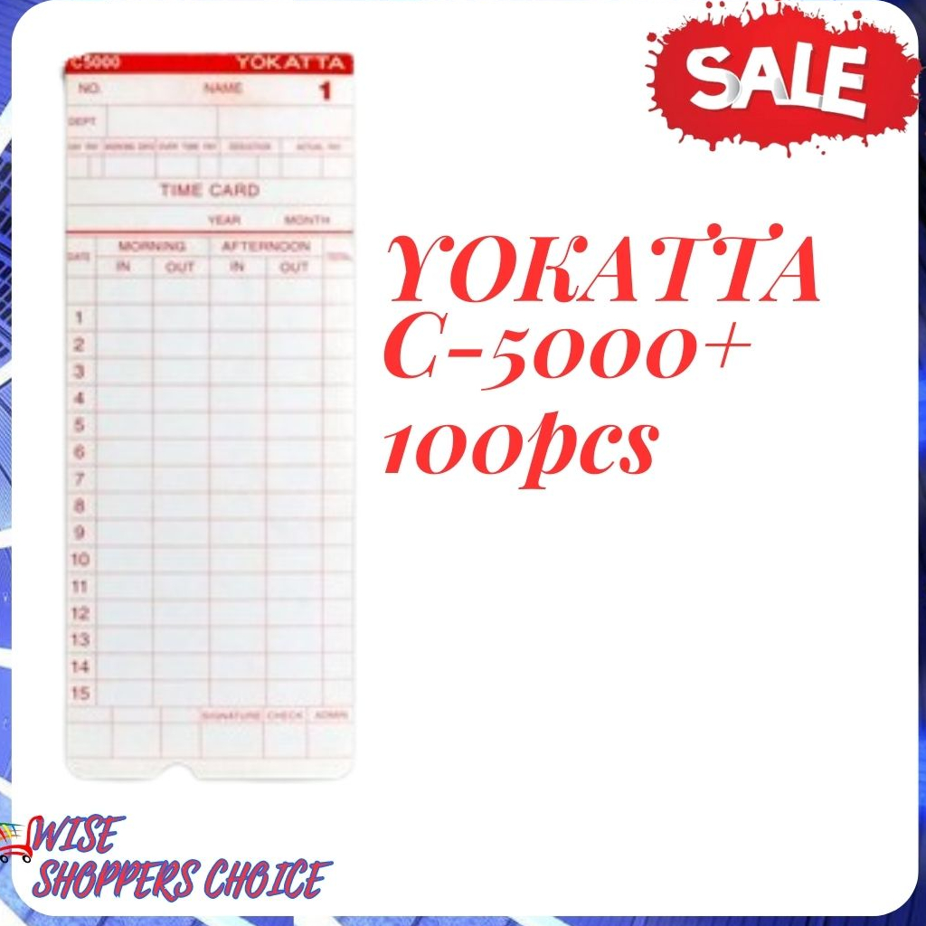 Bundy clock Yokatta Time card C5000+ c5000+ for DX5 Bundy Clock time