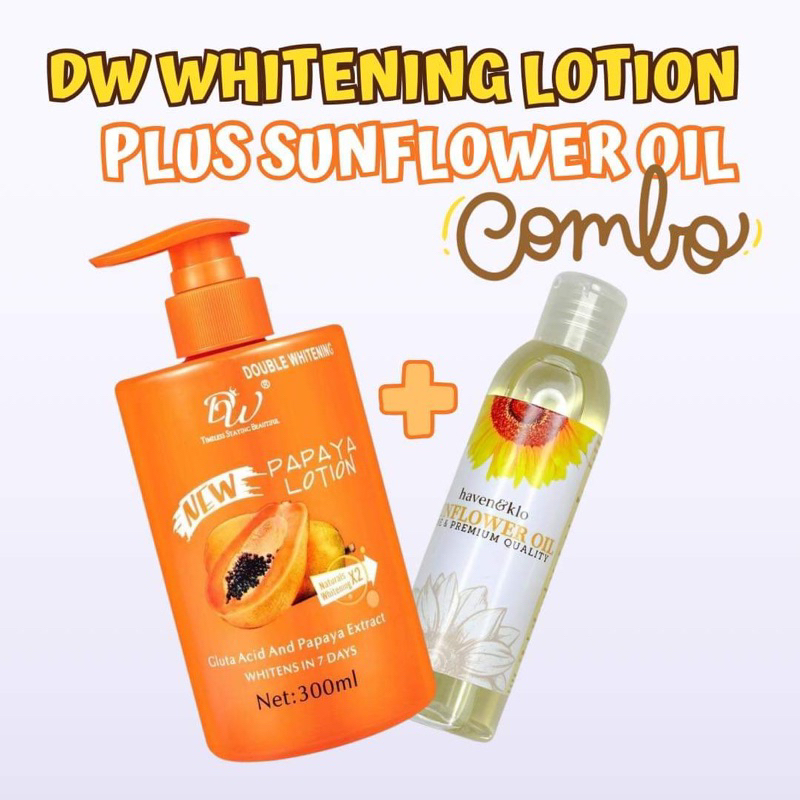 BUY 1 DW WHITENING LOTION GET 1 SUNFLOWER OIL Shopee Philippines