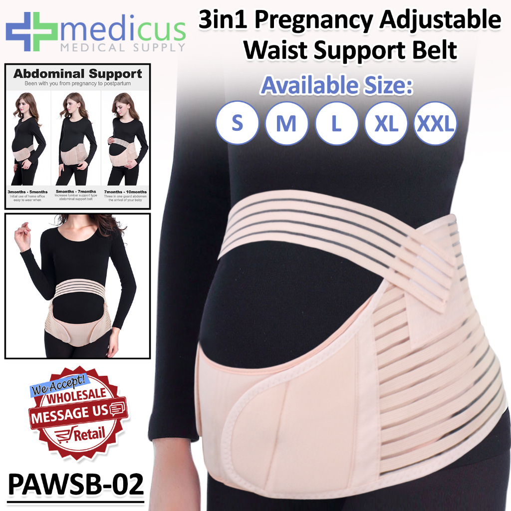 Medicus PAWSB02 Pregnant Women Belts Maternity Waist Care Abdomen Support Belly Band Back Brace