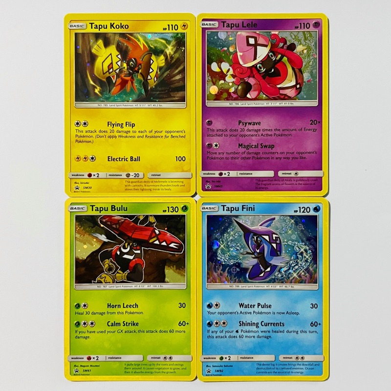 Tapu Koko, Lele, Fini, Bulu Promo Holo (S&M Promos, Sun & Moon Era