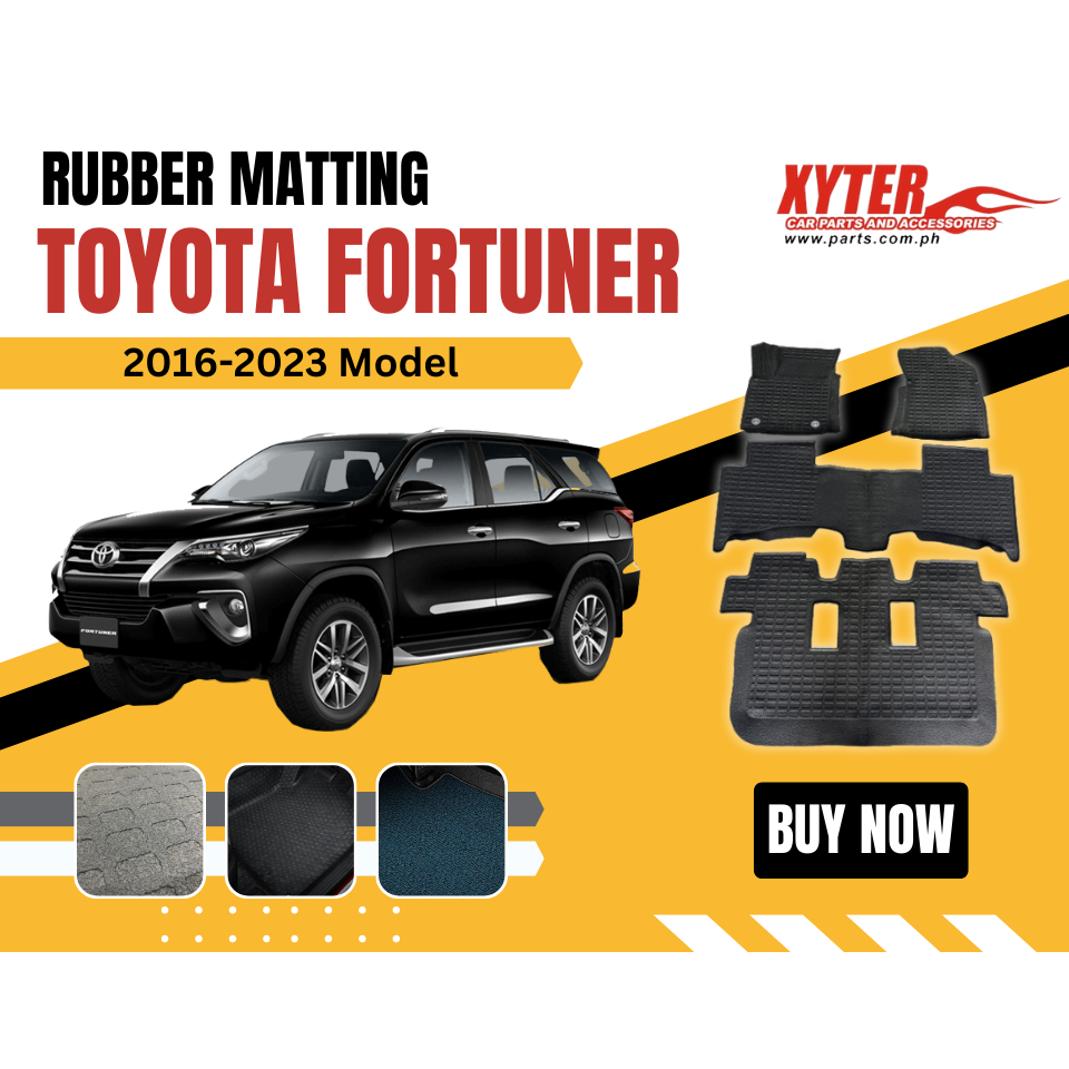 Toyota Fortuner Rubber Matting Floor Mat Anti Slip SUV All Weather