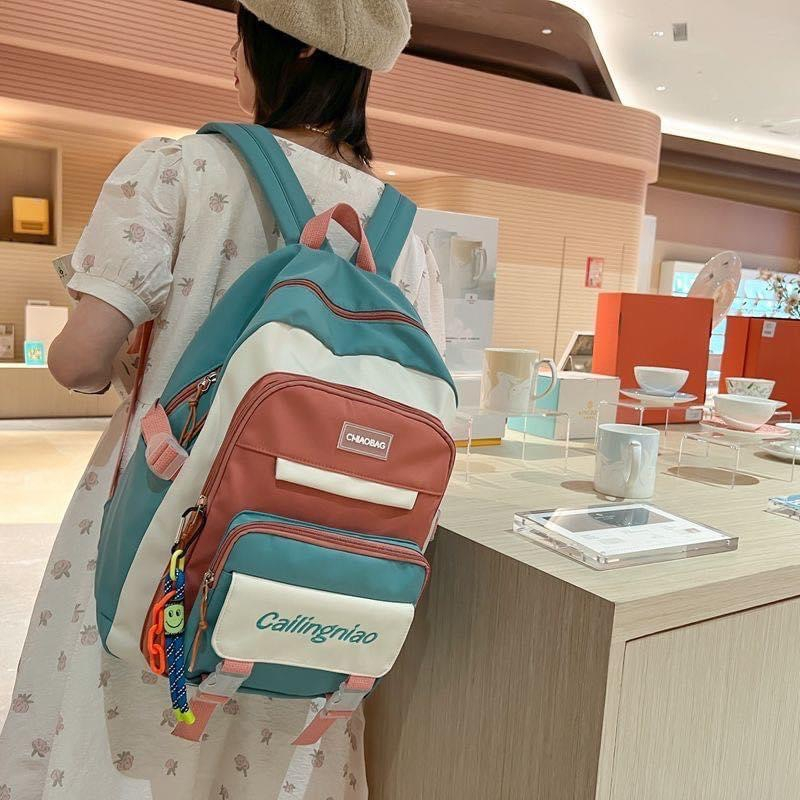 Mikayla 1231 Schoolbag Ins Harajuku Contrast Color Mori Japanese