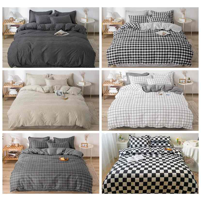 [COD]Full Garterized 4 in 1 Bedding Set with Pillowcase Comforter Cover Fitted Bed Sheet Home