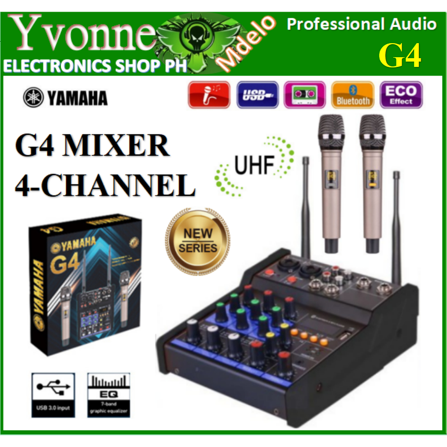 The Mixer YAMAHA G4 POWER MIXER 4 Channels USB bluetooth WITH 2 PCS