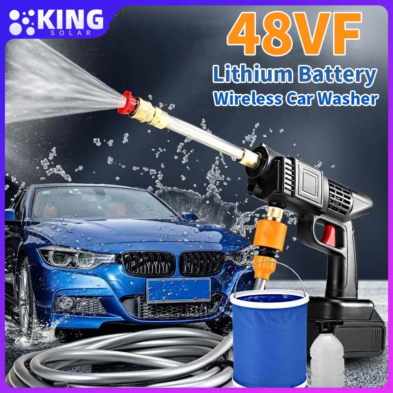 48v Portable High Pressure Car Washer Cordless Power Spray For Carwash