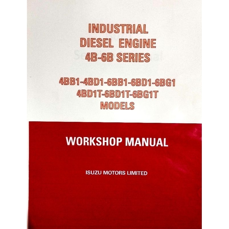 ISUZU DIESEL ENGINE SERVICE MANUAL | Shopee Philippines