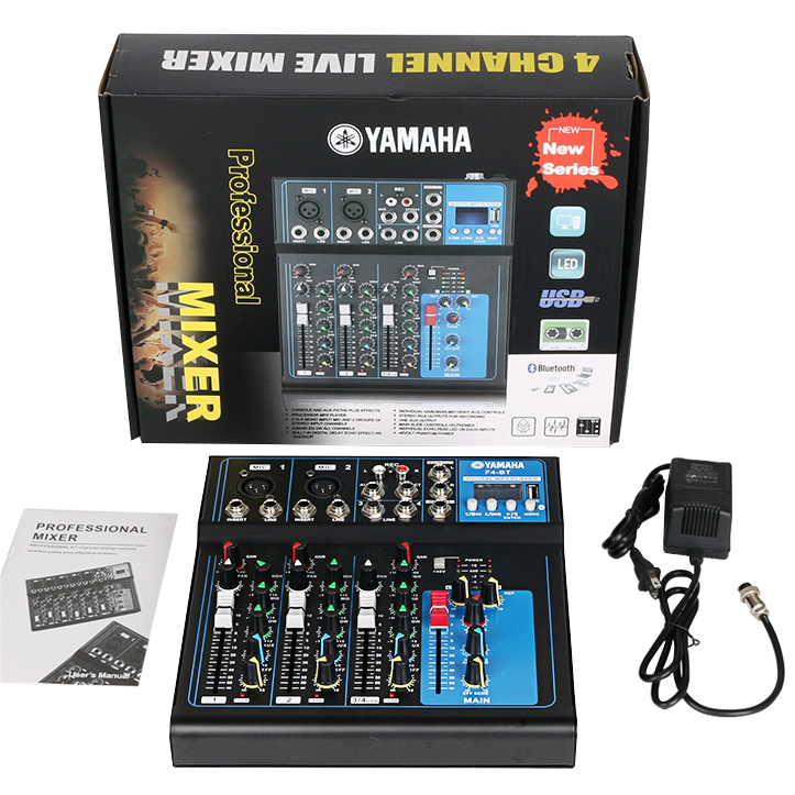 F4BT 4 Channel Professional Mixer MP3 player with USB port, Bluetooth