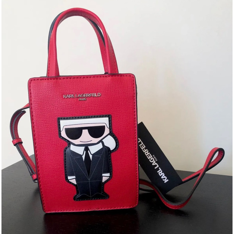 KARL LAGERFELD Red Maybelle Top Handle Phone Crossbody Shopee Philippines