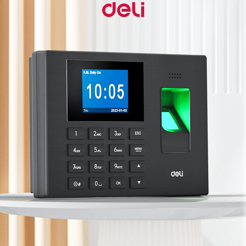 Deli Fingerprint Biometric Machine 2.4'TFT Screen Biometric Fingerprint