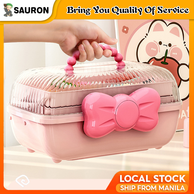Practical hair accessory storage box 2layer organizer Children's hair