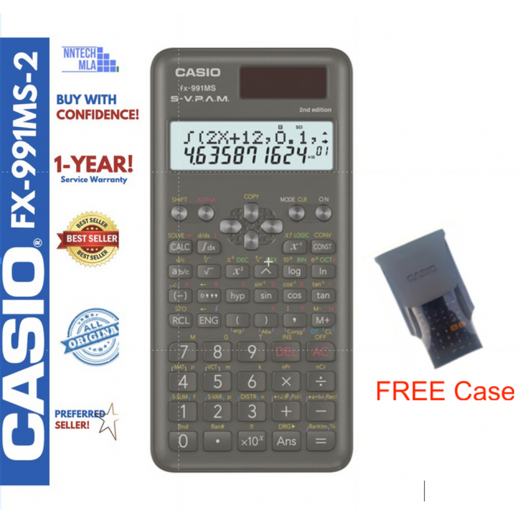 Casio Fx991ms 2nd Edition w/ Shift Solve Scientific Calculator plus