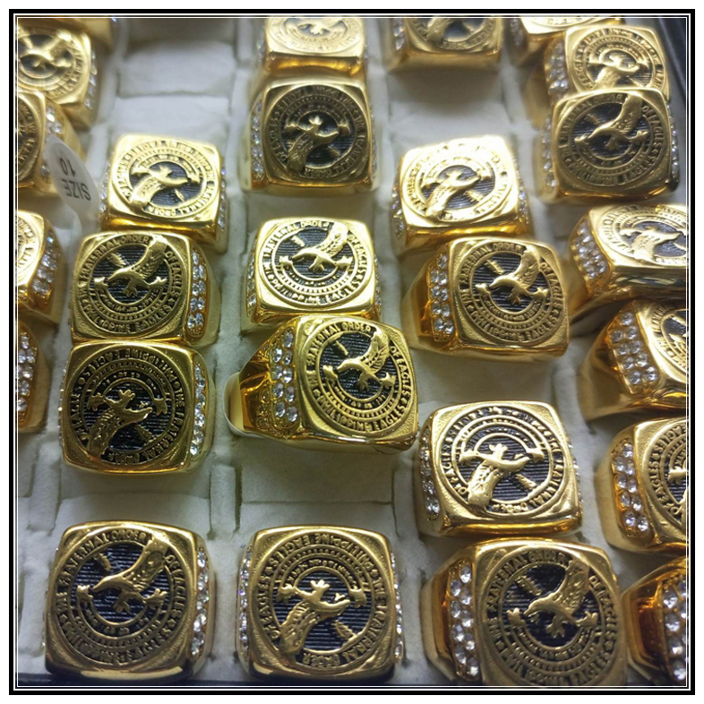 The Fraternal Order of Eagles TFOE Bull Ring KUYA Mens Fashion Gold