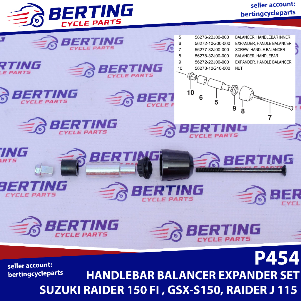 SGP HANDLE BAR BALANCER EXPANDER SET Suzuki Raider 150 FI GSXS150